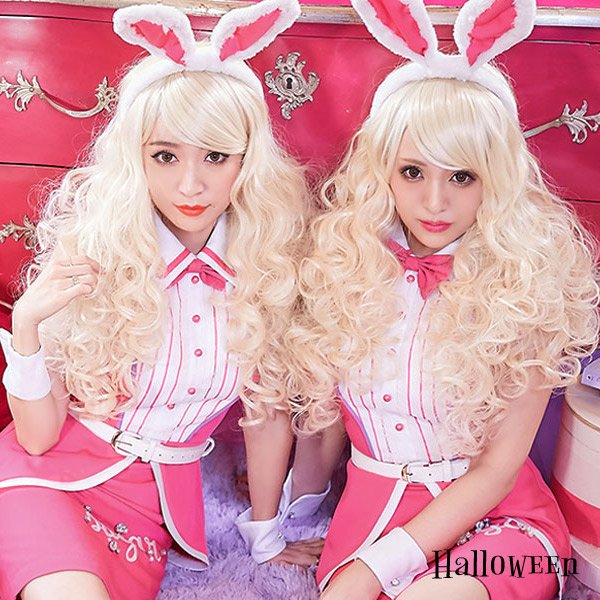 画像4: 【ハロウィンコスプレ/小物】ブロンドフルウィッグ【フリーサイズ/1カラー】[HC02] (4)