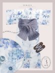 画像20: 【予約 / 5月中旬発送予定】瑠璃色ビオラブーケ浴衣 OBI-g-500-kj-8-GY / HIMO-900-yn-4-GYxGY / HEKO-800-sb-8-DusBL / YA-953-kn-BL / GETA-01-kj-2-BL/ [y/YMT] (20)