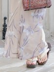画像7: 【即日発送】ベージュ地×水仙の花浴衣 【浴衣３点セット 浴衣/帯/下駄】[YMT] (7)