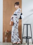 画像14: 【即日発送】ニュアンスモノトーンフラワー浴衣 OBI-siwa-200-kj-1-B / HIMO-900-yn-4-GYxGY / HEKO-800-sb-5-WH / YA-73-kn-GY / GETA-01-kj-3-IV/ [YMT] (14)