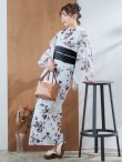 画像16: 【即日発送】ニュアンスモノトーンフラワー浴衣 OBI-siwa-200-kj-1-B / HIMO-900-yn-4-GYxGY / HEKO-800-sb-5-WH / YA-73-kn-GY / GETA-01-kj-3-IV/ [YMT] (16)