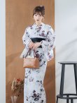 画像18: 【即日発送】ニュアンスモノトーンフラワー浴衣 OBI-siwa-200-kj-1-B / HIMO-900-yn-4-GYxGY / HEKO-800-sb-5-WH / YA-73-kn-GY / GETA-01-kj-3-IV/ [YMT] (18)