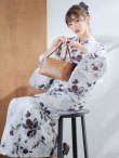 画像5: 【即日発送】ニュアンスモノトーンフラワー浴衣 OBI-siwa-200-kj-1-B / HIMO-900-yn-4-GYxGY / HEKO-800-sb-5-WH / YA-73-kn-GY / GETA-01-kj-3-IV/ [YMT] (5)