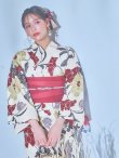 画像13: 【即日発送】レトロモダンフラワー浴衣【浴衣３点セット 浴衣/帯/下駄】[YMT] (13)