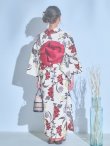 画像15: 【即日発送】レトロモダンフラワー浴衣【浴衣３点セット 浴衣/帯/下駄】[YMT] (15)