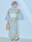 画像5: 【即日発送】ライトブルー×キバナフジ浴衣 OBI-siwa-200-kj-13-OW / HIMO-902-kj-2-MUS / HEKO-800-sb-5-WH / YA-577-kj-W / YA-1081-kj-IV / GETA-01-kj-3-IV / [YMT] (5)