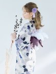 画像1: 【即日発送】パープルフラワー浴衣 OBI-hira-100-ok-8-PLxLPL / HIMO-902-kj-4-PL / HEKO-800-sb-5-WH / YA-80-kn-PL / GETA-02-ok-6-PL/ [YMT] (1)