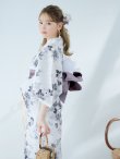 画像12: 【即日発送】朝顔×くすみパープル浴衣 OBI-hira-100-ok-8-PLxLPL / HIMO-902-kj-4-PL / HEKO-800-sb-5-WH / YA-1029-wk-MVPL / GETA-02-ok-6-PL/ [YMT] (12)