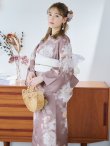 画像13: 【即日発送】ピンクベージュフラワー浴衣 OBI-siwa-202-ok-5-IV / HIMO-900-yn-7-MOC / HEKO-800-sb-5-WH / YA-74-kn-MVPL / GETA-02-ok-4-MOC / [YMT] (13)