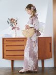 画像14: 【即日発送】ピンクベージュフラワー浴衣 OBI-siwa-202-ok-5-IV / HIMO-900-yn-7-MOC / HEKO-800-sb-5-WH / YA-74-kn-MVPL / GETA-02-ok-4-MOC / [YMT] (14)