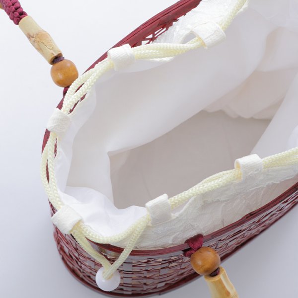 画像8: 竹編み丸型カゴバッグ[HC02] (8)