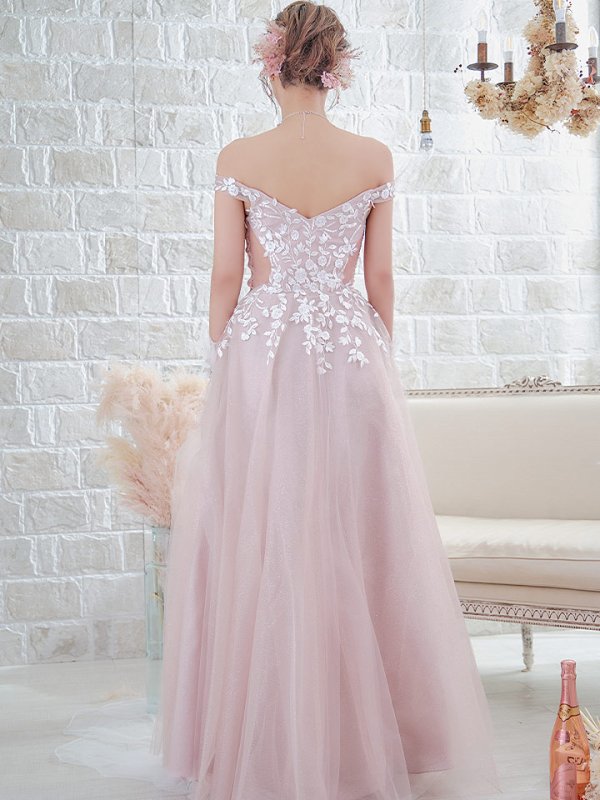 画像13: 【 関西コレクション着用】【Lip line/リップライン】フラワー刺繍/ オフショル/ ラメチュール/ スピンドル/ フレア/ Aライン/ ロングドレス/ キャバドレス long[HC03] (13)