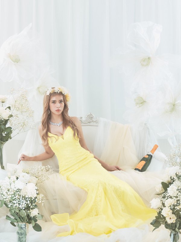 画像7: 【関西コレクション着用】【Lip line/リップライン】スパンコール刺繍/ キャミソール/ チュール/ マーメイド/ ロングドレス/ キャバドレス long[HC03] (7)