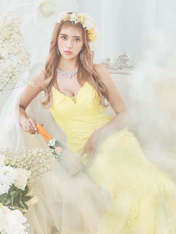 画像9: 【関西コレクション着用】【Lip line/リップライン】スパンコール刺繍/ キャミソール/ チュール/ マーメイド/ ロングドレス/ キャバドレス long[HC03] (9)