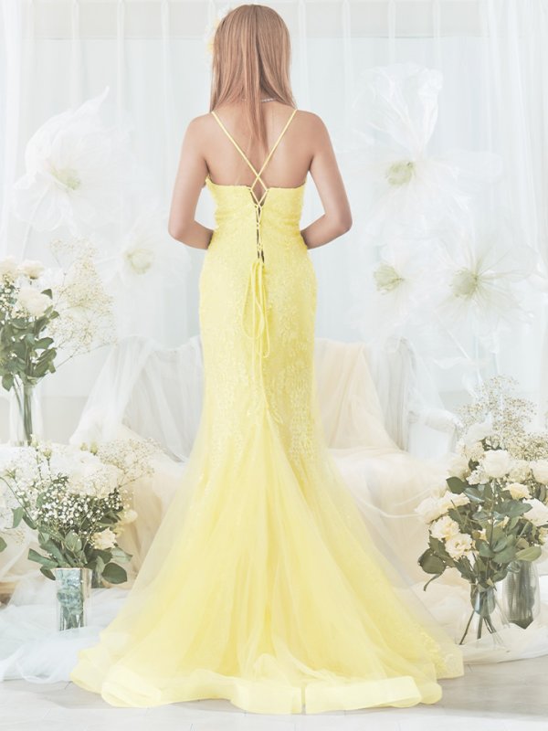 画像18: 【関西コレクション着用】【Lip line/リップライン】スパンコール刺繍/ キャミソール/ チュール/ マーメイド/ ロングドレス/ キャバドレス long[HC03] (18)