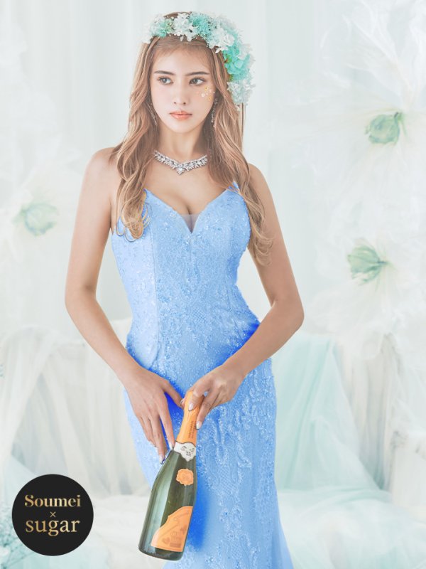 画像23: 【関西コレクション着用】【Lip line/リップライン】スパンコール刺繍/ キャミソール/ チュール/ マーメイド/ ロングドレス/ キャバドレス long[HC03] (23)