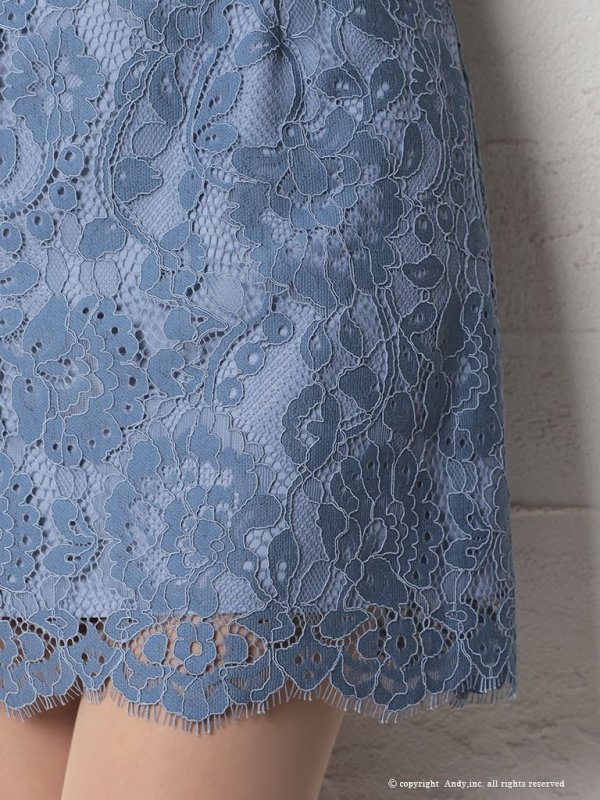 画像9: 【Andy ANDY Fashion Press 12 COLLECTION 07】フラワーレース / ブローチ付き / 半袖 /ハイネック /タイト / ミニドレス / キャバドレス[OF05] (9)