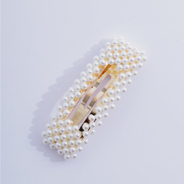 画像4: 【アクセサリー：バレッタ】ゴールドピン&パールバレッタ【1カラー】[OF02-D] (4)