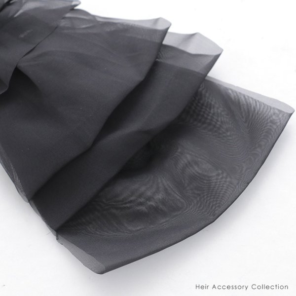 画像5: 【ヘアアクセサリー】ビックシフォンリボンバレッタ【2カラー】[OF02] (5)