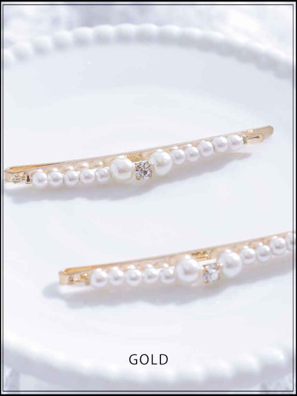 画像2: 【アクセサリー：ヘアピン】パールストーンヘアピン【1カラー】[OF02] (2)