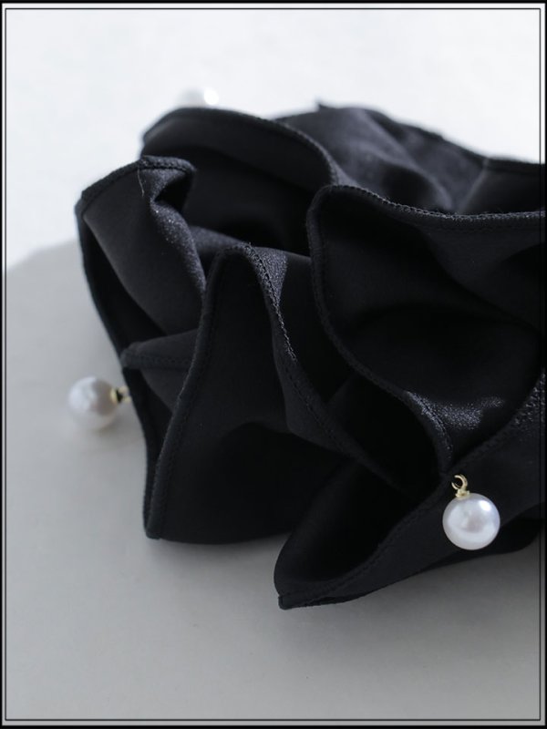 画像3: 【ヘアアクセサリー】パール付きシュシュ【1カラー】[OF02] (3)