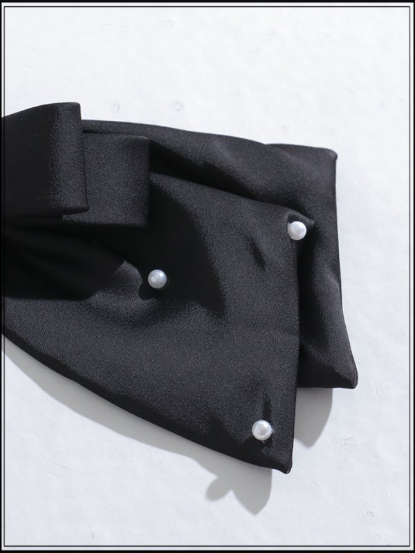 画像4: 【ヘアアクセサリー】パールリボンバレッタ【1カラー】[OF02] (4)