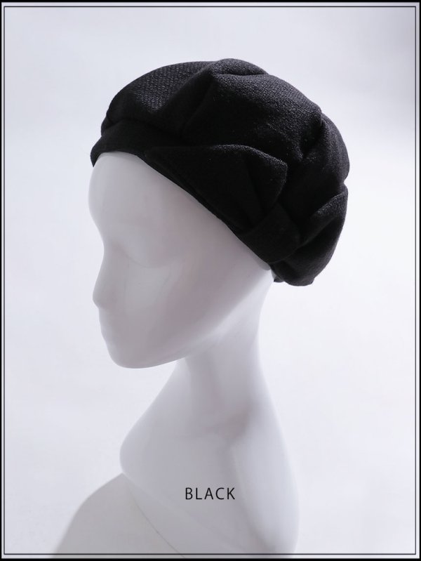 画像2: 【帽子】サイドリボンベレー帽【1カラー】[OF02]  (2)