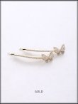 画像2: 【ヘアアクセ】バタフライビジューラインヘアピン【Fサイズ/1カラー】[OF02] (2)