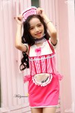 画像11: 【即日発送】アメリカンウェイトレキッズ女の子用（子供衣装ピンク）《ハロウィンコスプレ3点セット》【Malymoon/マリームーン】[HC02] 3540kidsML (11)