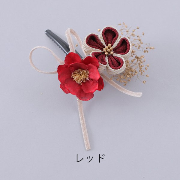 画像6: 【浴衣小物】ダブルフラワーコサージュ【3カラー】[YMT] (6)