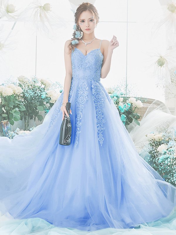 画像7: 【NENE/関西コレクション着用】【NENE/Lip line/リップライン】デザイン刺繍レース/ スピンドル/ キャミソール/ Aライン/ プリンセス/ フレア/ ロングドレス/ キャバドレス long[HC03] (7)