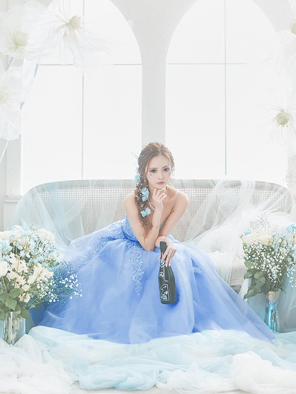 画像8: 【NENE/関西コレクション着用】【NENE/Lip line/リップライン】デザイン刺繍レース/ スピンドル/ キャミソール/ Aライン/ プリンセス/ フレア/ ロングドレス/ キャバドレス long[HC03] (8)