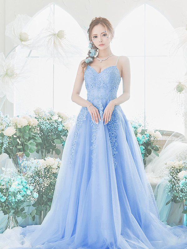 画像12: 【NENE/関西コレクション着用】【NENE/Lip line/リップライン】デザイン刺繍レース/ スピンドル/ キャミソール/ Aライン/ プリンセス/ フレア/ ロングドレス/ キャバドレス long[HC03] (12)