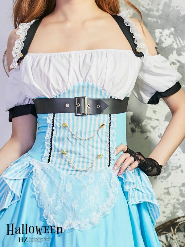 画像6: 【即日発送】【ハロウィン】メイドコスプレ4点セット（293 / STEE01）[HC03] (6)