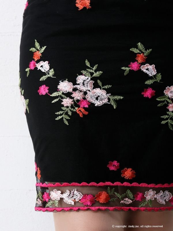 画像16: 【ANDY MAGAZINE VOL.20 COLLECTION 11】フラワー刺繍/ シアーレース/ リボンブローチ/ ショートスリーブ/ タイト/ ミニドレス/ キャバドレス[OF05] (16)