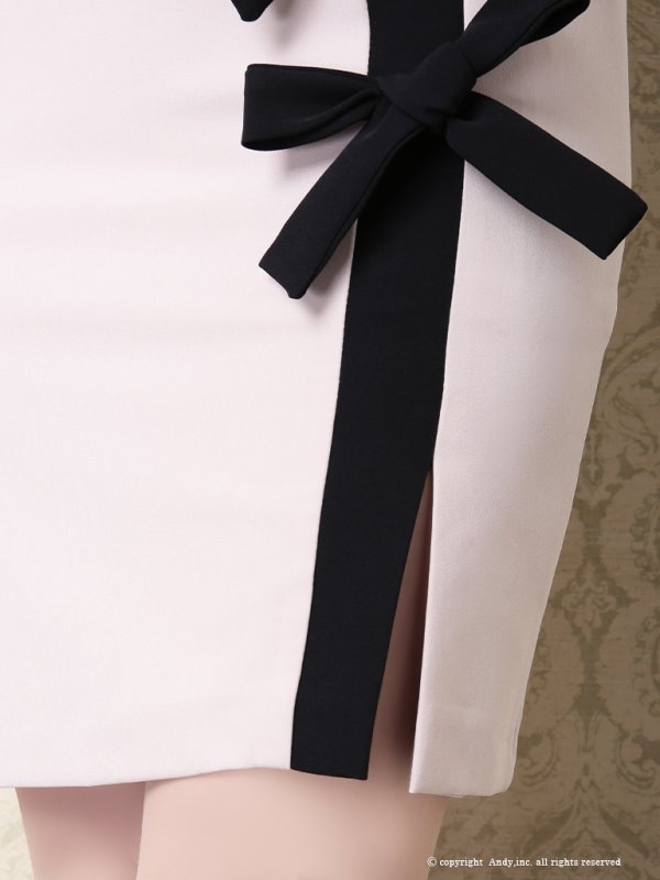 画像7: 【ANDY/アンディ】レース/ リボン/ 切り替え/ タイト/ ミニドレス / キャバドレス[OF05] (7)