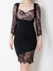 画像9: 【ANDY/アンディ】レース/ 七分袖/ バックリボン/ タイト/ ミニドレス/ キャバドレス[FB03] (9)