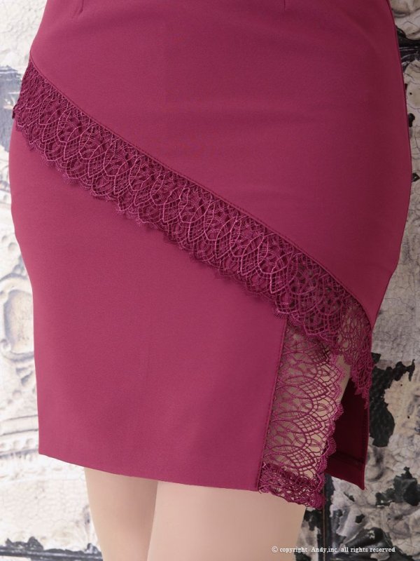 画像8: Andy ANDY Fashion Press 04 COLLECTION 04【ANDY/アンディ】ワンカラー/ レース/ 切り替えデザイン/ タイト/ ミニドレス/ キャバドレス[OF05] (8)