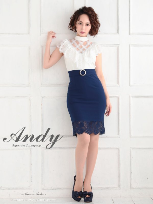 画像16: Andy ANDY Fashion Press 04 COLLECTION 07【ANDY/アンディ】レース/ ハイウエスト切替/ ショートスリーブ/ タイト/ ミニドレス/ キャバドレス[OF05] (16)