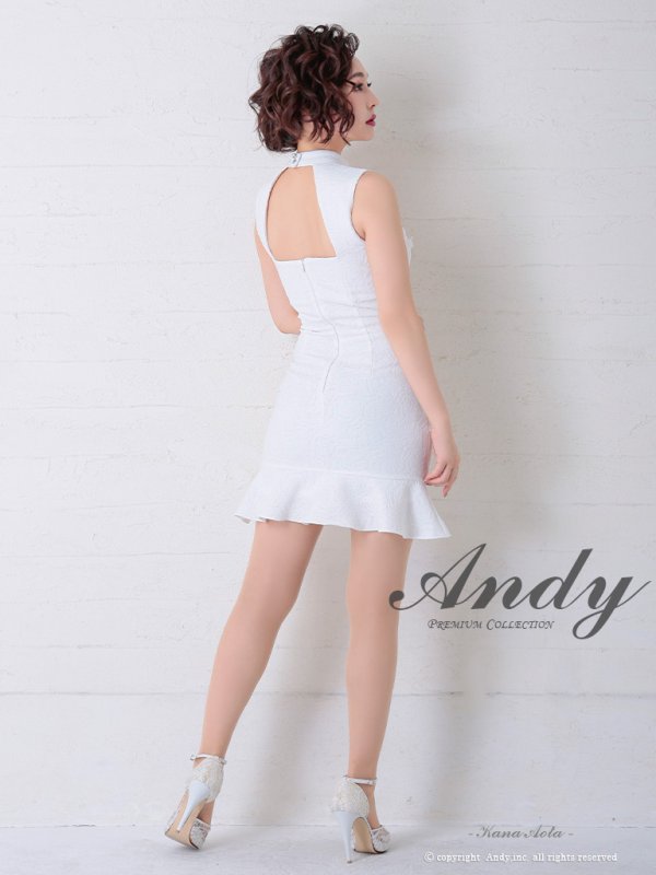 画像4: Andy ANDY Fashion Press 05 COLLECTION 04【ANDY/アンディ】カットアウト/ ノースリーブ/ タイト/ 裾フリル/ ミニドレス/ キャバドレス[OF05] (4)
