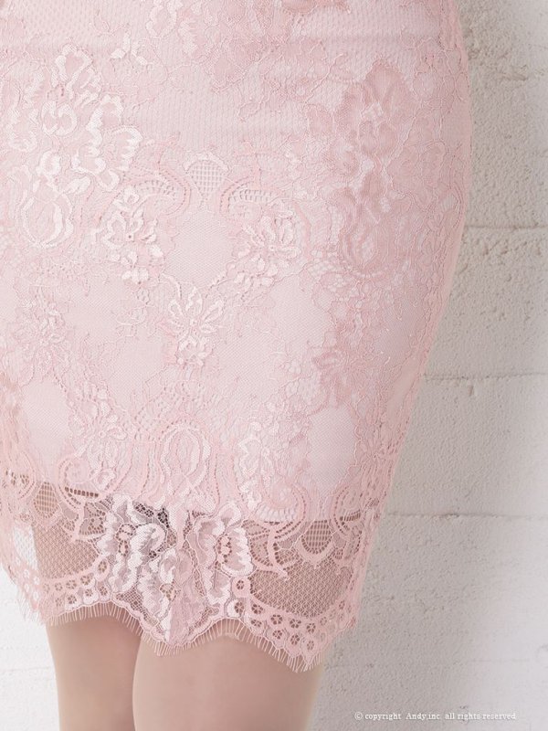 画像35: 【ANDY/アンディ】総レース/ 袖あり/ 長袖/ バックリボン/ タイト/ ミニドレス / キャバドレス[OF05] (35)