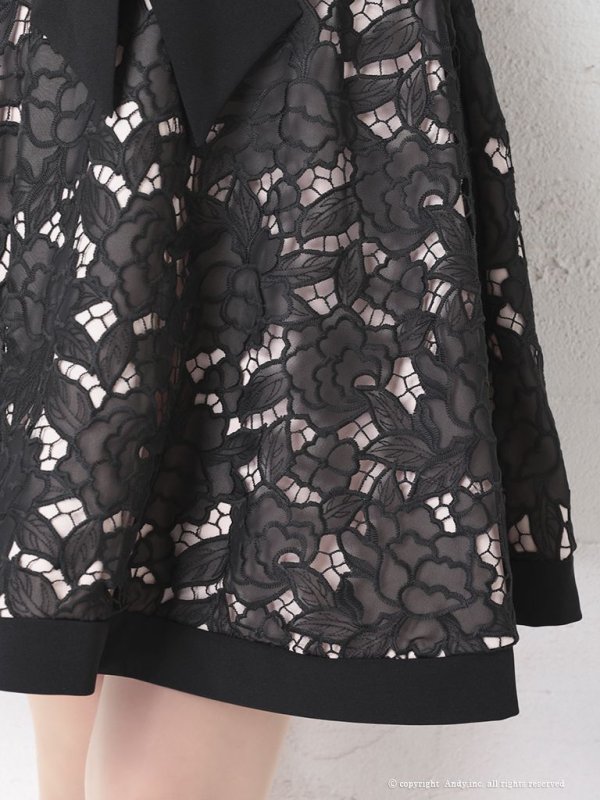 画像22: 【Andy ANDY Fashion Press 11 COLLECTION 04】フラワーレース/ ウエストリボン/ ノースリーブ/ ラインデザイン/ フレア/ ミニドレス/ キャバドレス[OF05] (22)