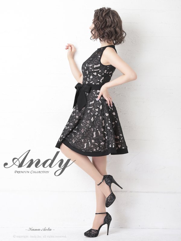 画像18: 【Andy ANDY Fashion Press 11 COLLECTION 04】フラワーレース/ ウエストリボン/ ノースリーブ/ ラインデザイン/ フレア/ ミニドレス/ キャバドレス[OF05] (18)