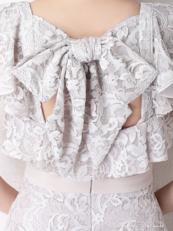 画像7: 【ANDY/アンディ】フラワーレース/ フリル/ バックリボン/ タイト/ ミニドレス/ キャバドレス[OF05] (7)