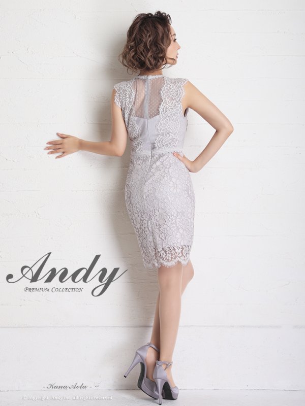画像4: 【ANDY/アンディ】ドットレース/ レース/ ノースリーブ/ タイト/ ミニドレス/ キャバドレス[FB03] (4)