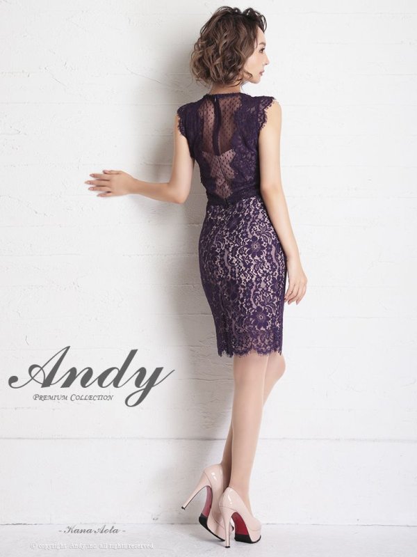 画像18: 【ANDY/アンディ】ドットレース/ レース/ ノースリーブ/ タイト/ ミニドレス/ キャバドレス[FB03] (18)