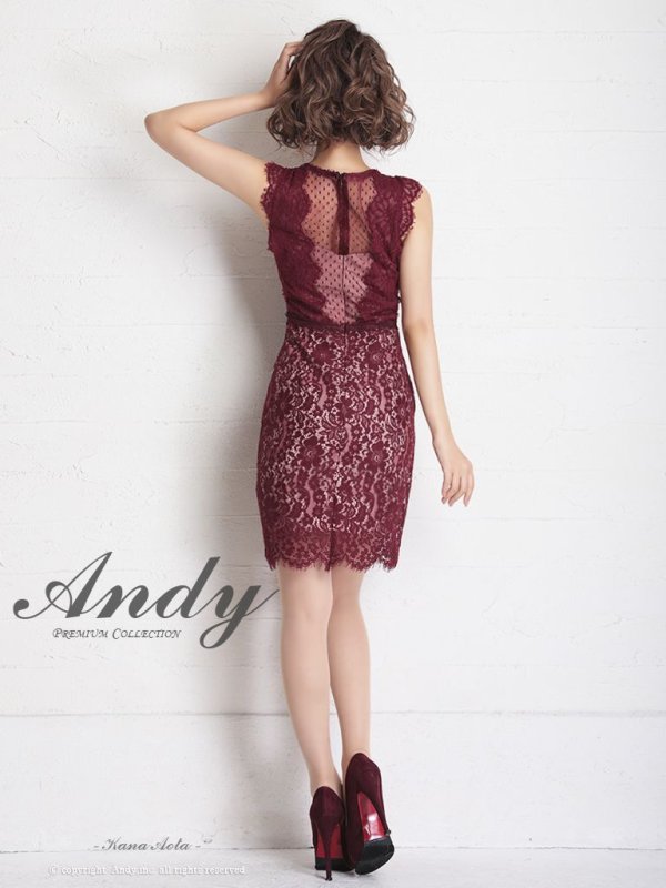 画像11: 【ANDY/アンディ】ドットレース/ レース/ ノースリーブ/ タイト/ ミニドレス/ キャバドレス[FB03] (11)