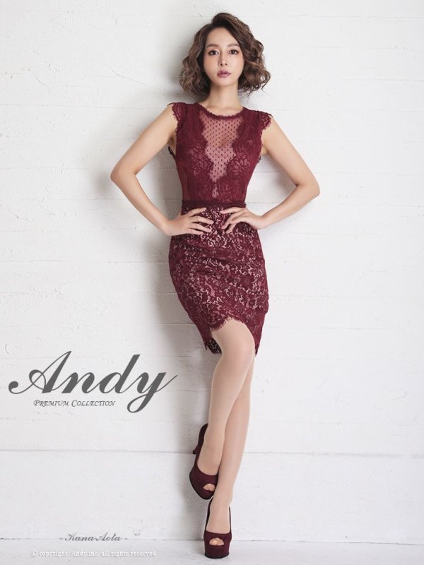 画像9: 【ANDY/アンディ】ドットレース/ レース/ ノースリーブ/ タイト/ ミニドレス/ キャバドレス[FB03] (9)