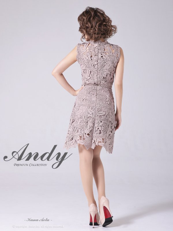 画像20: 【LIMITED SALE開催中！! 11月11日より順次発送予定】【ANDY/アンディ】ワンカラー/ フラワーレース/ ノースリーブ/ Aライン/ ミニドレス/ キャバドレス[OF05] (20)