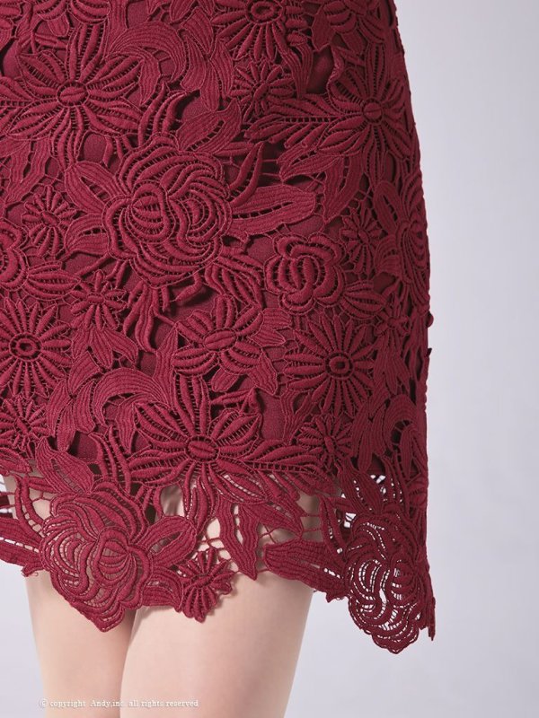 画像8: 【LIMITED SALE開催中！! 11月11日より順次発送予定】【ANDY/アンディ】ワンカラー/ フラワーレース/ ノースリーブ/ Aライン/ ミニドレス/ キャバドレス[OF05] (8)